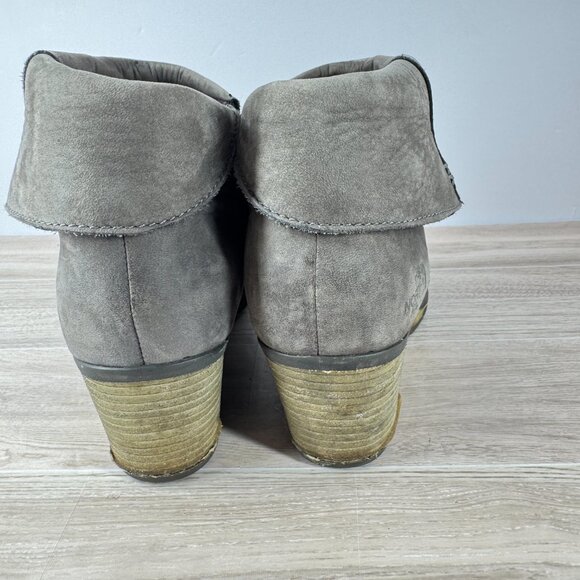 The North Face Women’s Leather Wedge Ankle Boots Gray Waterproof IcePick 7.5 - Picture 3 of 11